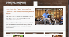 Desktop Screenshot of caninecancerdiet.com