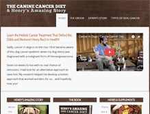 Tablet Screenshot of caninecancerdiet.com